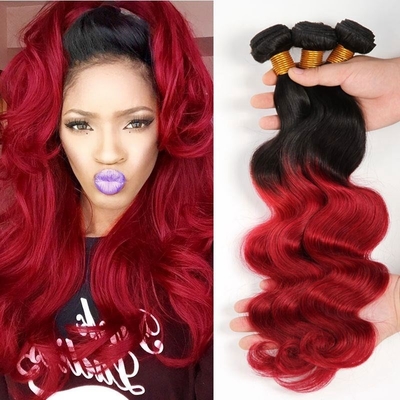 3 Bundles Remy  Ombre Human Hair Extensions Last Long Time For Girls