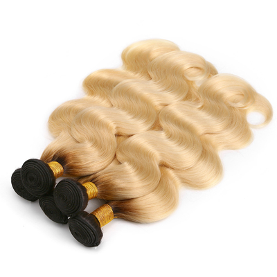 10A Grade 100% Peruvian Ombre Human Hair Extensions 1B / 613 Blonde Color