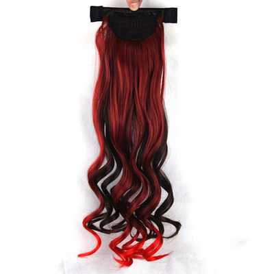 Wine Red Ombre Human Hair Extensions No Shedding AAAAAAA Grade 30 Inch