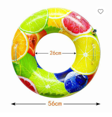 Fruit shaped water park girl's smooth leak proof swimming circle