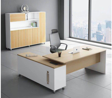 Anti Oxidation Melamine Office Furniture Customized E1 MFC Material