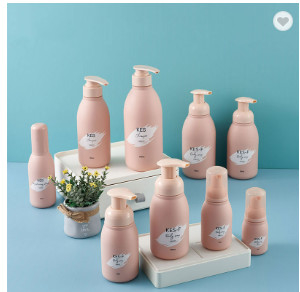 New Products Round Pink Plastic Cosmetic Packaging Lotion Foa Bottles
