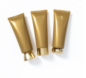 50g 100g Pearlescent Gold Bright Face Cosmetics Tube Packaging